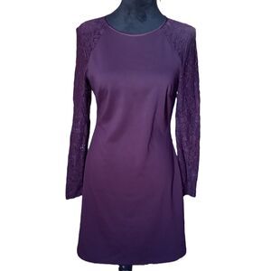 Tommy Hilfiger Women's 4 Purple Plum Shift Bodycon Mini Dress